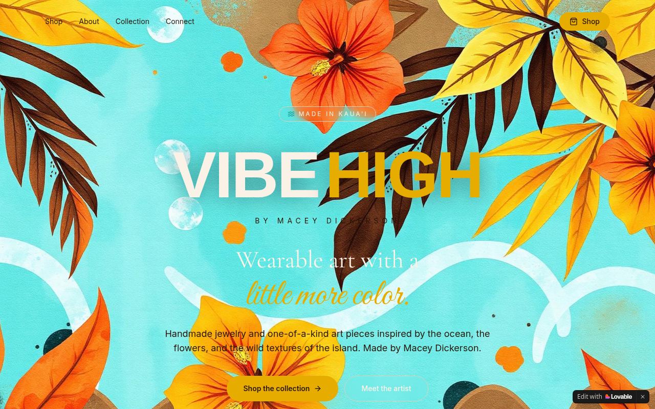 VibeHigh Jewelry website preview