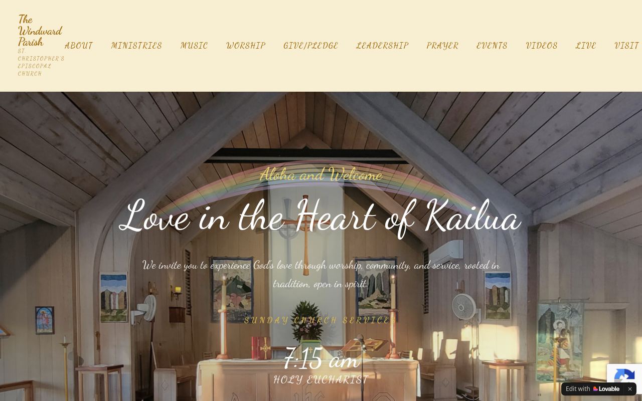 St. Christopher's Windward Parish website preview