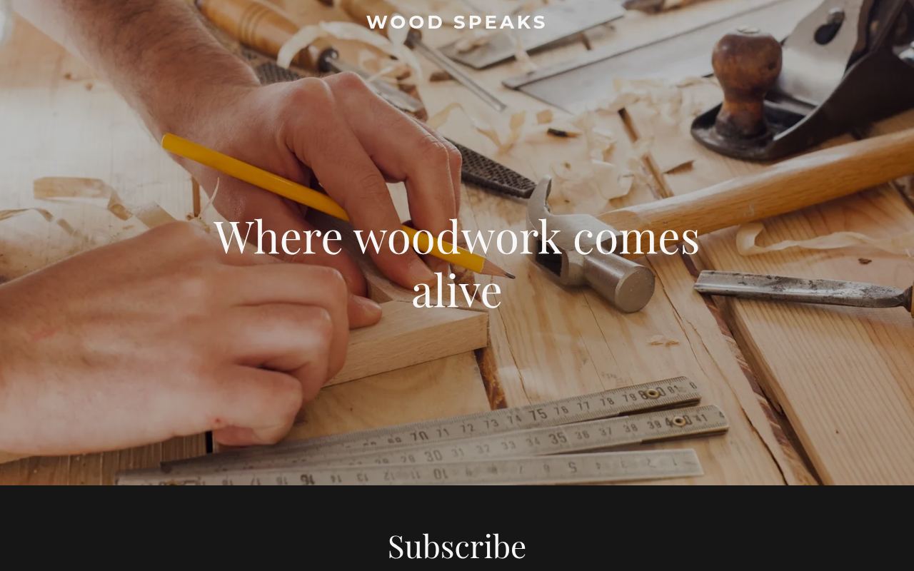 Wood Speaks website preview